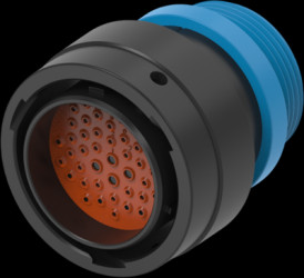 Socket, 47 pole, straight, black, HDP26-24-47PE-L015