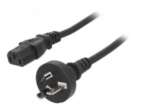 SN27-3/10/1BK Kabel: 3x1mm2, AS/NZS 3112 (I) wtyk,IEC C13 żeński, 1m, 10A