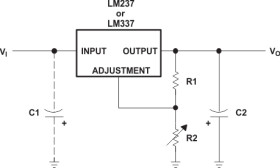 1.5-A, negative, adjustable linear voltage regulator