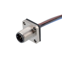 Złącze wielostykowe przemysłowe 4-pinowe, panelowe Gniazdo RS PRO