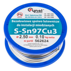 Spoiwo lutownicze 97 Sn 3 Cu drut 2,5 mm 100 g 44E742