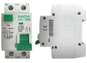 Wyłącznik Różnicówka z Członem Nadprądowym B 20A 30mA 1P+N TYP AC GACIA