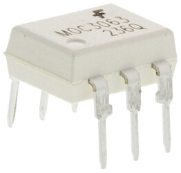Transoptor 1-kanałowy Otwór przelotowy DIP 6-pinowy onsemi