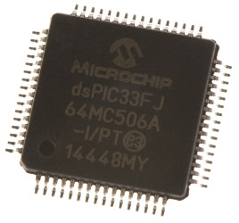 Mikrokontroler Microchip dsPIC33F TQFP 64-pinowy Montaż powierzchniowy dsPIC 64 kB 16bit CAN:1 40MIPS RAM:8 kB