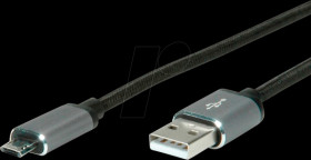 02.11.71 USB 2.0 cable, A connector to rev. micro B connector, 1.8 m