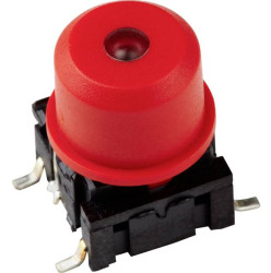 MEC 1ES081 1ES Series Kapturek ochronny okrągły czerwony 1 szt.