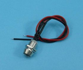 12V DC 5mm YELLOW MET.KONTROLKA LED WKLĘ