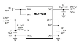 2.75V to 4.8V Input, 10mA Output, 35µV Ultra Low Noise and Ripple Boost Regulator