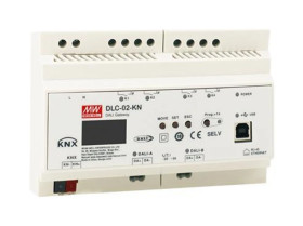 Kontroler DALI-2 z bramką KNX na szynę DIN, obsługa DT8, wyśw. LCD, 4 przekaźniki 250V/5A, USB, Ethernet DLC-02-KN