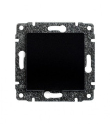 VENA Łącznik pojedynczy z klawiszem bez ramki 16AX250V czarny mat 510911