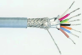 Wieloparowy kabel przemysłowy, 4 -parowy , 24 AWG AWG , izolacja PVC Ekranowany Skrętka