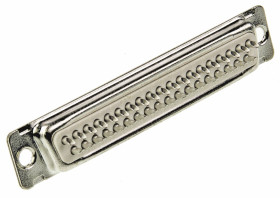 Złącze D-Sub 37-pinowe Żeński Proste Montaż na panelu raster 2.76mm Złoto na niklu