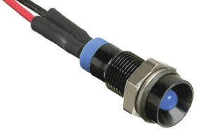 Lampka kontrolna do montażu panelowego 24V dc, niebieska 6mm LED Wyprowadzenia RS PRO