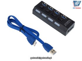 HUB rozdzielacz USB 3.0 port x4 aktywny