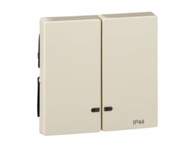 MERTEN SYSTEM M Klawisz podwójny IP44 z okienkiem sygnalizacyjnym kremowy MTN3424-0344 SCHNEIDER ELECTRIC