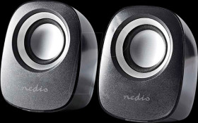 CSPR10020BK PC speaker, 2.0, 12 W, 3.5mm Jack, Black / Silver