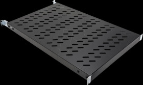 26990418 19" shelf, 1 U, variable depth, black