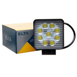 Lampa LED 27W ELTA VisionPRO 12-24V Kwadratowa 9x3W Robocza, Halogen