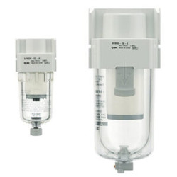 Filtr seria AFM20, filtracja do 0.3μm 200L/min G 1/4, Automatyczne SMC
