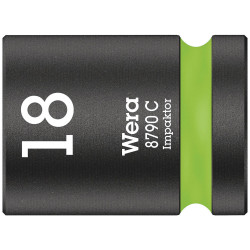 Wera 05004575001 8790 C Impaktor Socket with 1/2&quot; Drive 18 x 38 mm