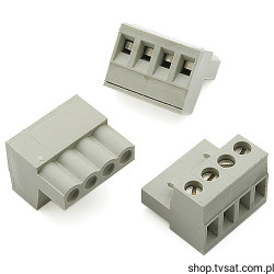 120-A-111-04-W Plug-in Screw Connect 4Pin Grey PLUG WECO 800