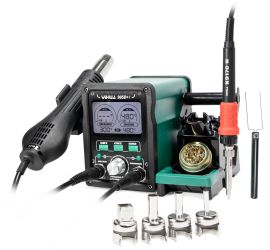 Stacja lutownicza gorące powietrze + kolbowa Yihua 995D+-I 810W 100-480°C pamięć