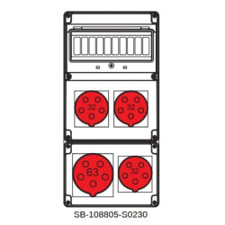 Rozdzielnica 5x63A 3x5x32A INA=63A IP54 SB-108805-S0230-54
