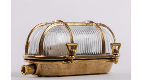 Oprawa Mosiężna Oval 57 Z 4 Nakrętkami Typu Motylek, E27, 60W, Klosz...