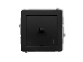 DECO Wyłącznik krzyżowy w stylu amerykańskim czarny mat 12DWPUS-6 KARLIK