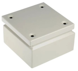 Puszka elektroinstalacyjna, 150 x 150 x 80mm, IP66, kolor RAL 7032, materiał Stal, RS PRO