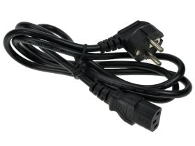 Kabel; zasilający; AK-PC-01A; wtyk sieciowy CEE 7/7 kątowy; gniazdo IEC C13 IBM proste; 1,5m; czarny; 3 żyły; 0,50mm2; 10A; Akyg