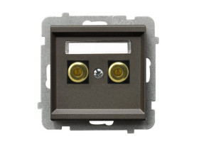 SONATA Gniazdo głośnikowe pojedyncze czekoladowy metalik GGN-1R/m/40 OSPEL