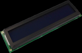 LCD display, 20 x 2 character, STN blue, viewing area: 123.2 x 23 mm, DEM 20232 SBH-PW-N