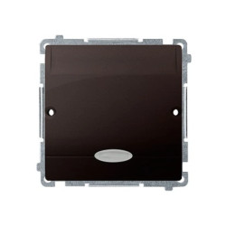 Simon Basic Łącznik hotelowy pojedynczy z podświetleniem czekoladowy BMWH1.02/47