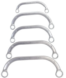 Klucze oczkowe wygięte 9-22 mm zestaw 5 elementów 09-176