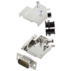 Encitech 6355-8013-01 D-Sub Pin Strip set 45&#xB0; 15 Pins 1pc