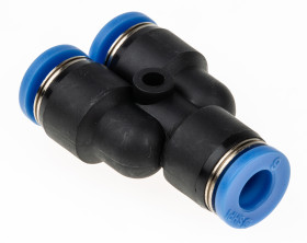 Złączka pneumatyczna Wciskane 6 mm Wciskane 6 mm RS PRO Adapter rozgałęźny do rur
