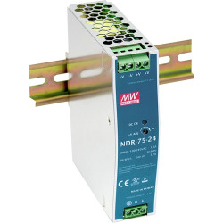 Power supply, 48 to 55 VDC, 1.6 A, 76 W, NDR-75-48
