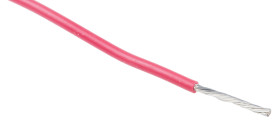 Przewód montażowy 0,33mm² Czerwony RS PRO MPPE 22 AWG 600 V dł. 100m 7/0,12 mm +105°C UL 1581, UL 758