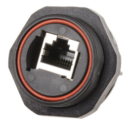 Złącze RJ45 Żeński Złącze RJ45 Przewlekany Cat5e Bulgin, 90° 8-żyłowe