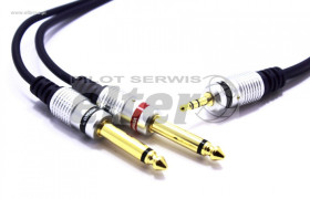 Kabel Jack AUX 3,5mm - 2x6,3mm mono 1,5m Vitalco