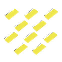 PB08S YELLOW-Listwa stykowa 2.54mm prosta 1x8, żółta - 10 szt.