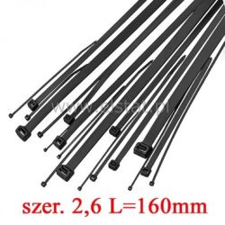 Opaska zaciskowa 2,5 x 160mm ( czarna odp. na UV)