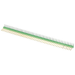 TE Connectivity 5-825437-0 Ampmodu II Pin Header Right Angle Gold 1 x 50P Green