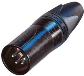 XLR plug, 4 pole, silver-plated, 1.5 mm², AWG 16, zinc die casting, NC4MXX-BAG