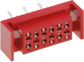 Gniazdo PCB 6 -pinowe 2 -rzędowe raster: 1.27mm typu płytka – płytka Proste Przewlekany