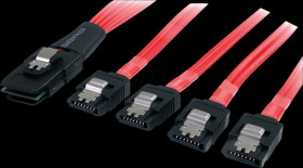 SAS8087S450 SAS-Cable, SFF-8087 &gt; 4x SATA, 0,5 m