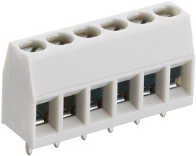 PCB terminal, 12 pole, pitch 5 mm, AWG 22-14, 15 A, screw connection, light gray, KRE 12