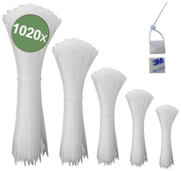 Quadrios 23CA240 23CA240 Opaska kablowa biały stabilizacja UV 1020 szt.