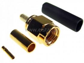 WT SMA żeński zacisk RG174 złoty; RP